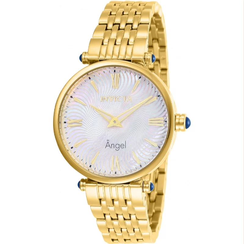 Patterned strap watches-Invicta Women's 27987 Angel Gold-Tone Stainless Steel Watch