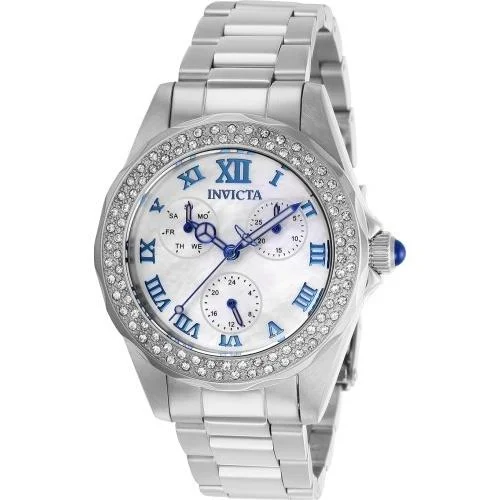 Floral strap watches-Invicta Women's 28436 Angel Stainless Steel Watch