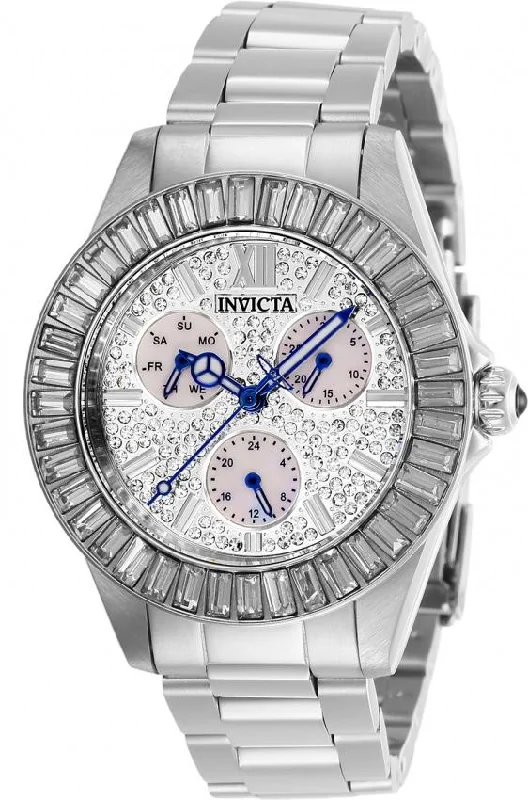 Vibrant face watches-Invicta Women's 28445 Angel Gold-Tone Silver Watch