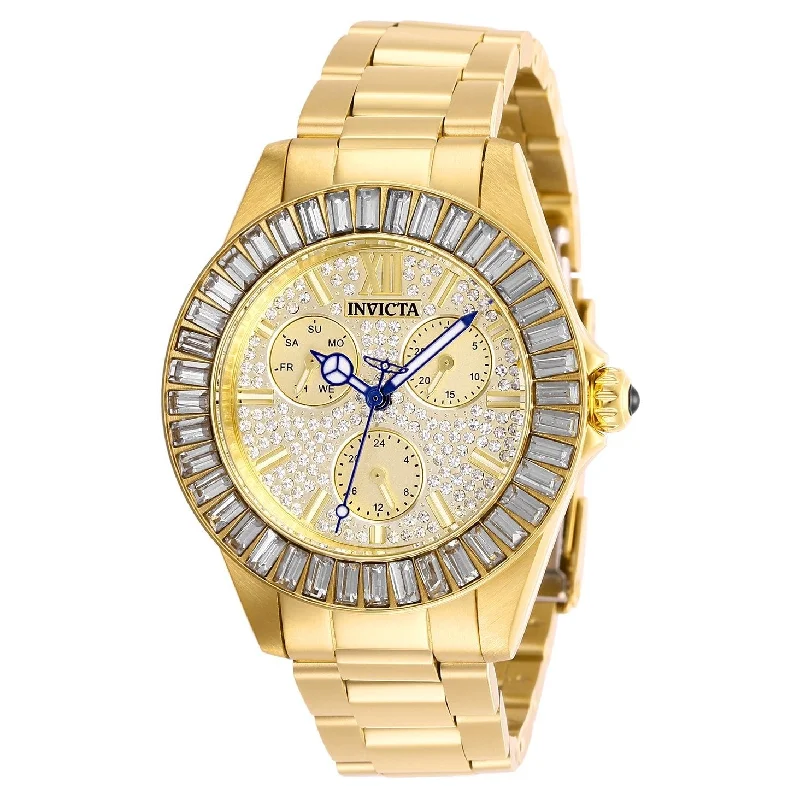 Vintage round watches-Invicta Women's 28448 Angel Gold-Tone and Silver Stainless Steel Watch