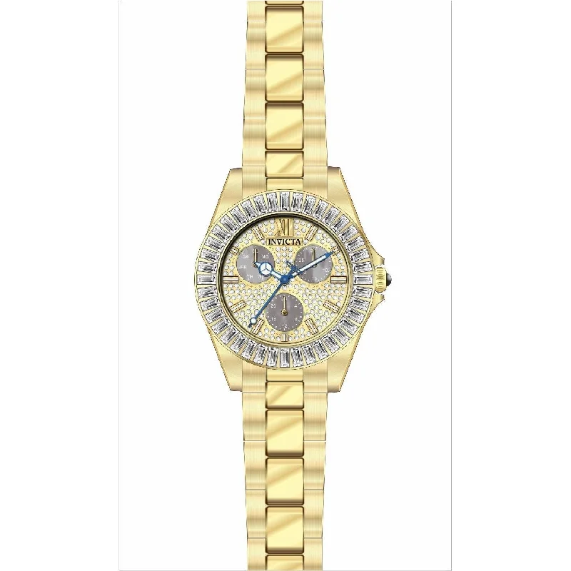 Eco leather watches-Invicta Women's 28449 Angel Gold-Tone Stainless Steel Watch