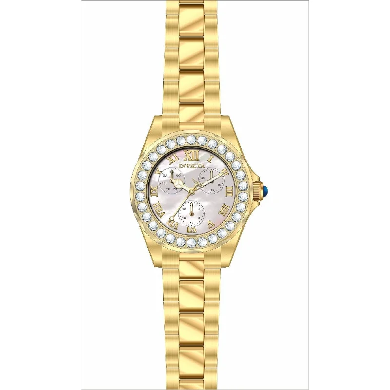 Square dial watches-Invicta Women's 28465 Angel Gold-tone Stainless Steel Watch