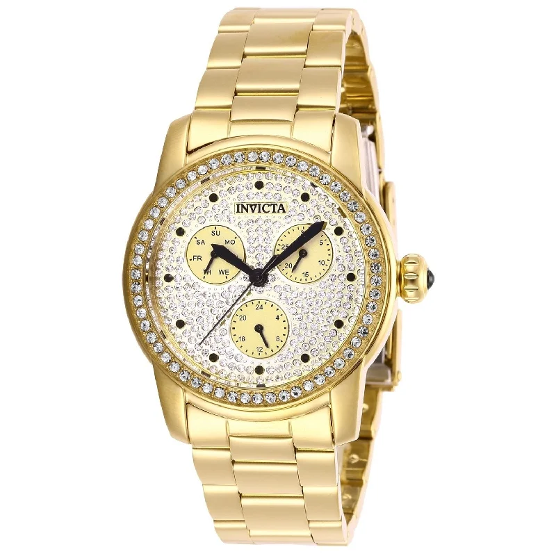 Lightweight strap watches-Invicta Women's 28469 Angel Gold-Tone Stainless Steel Watch