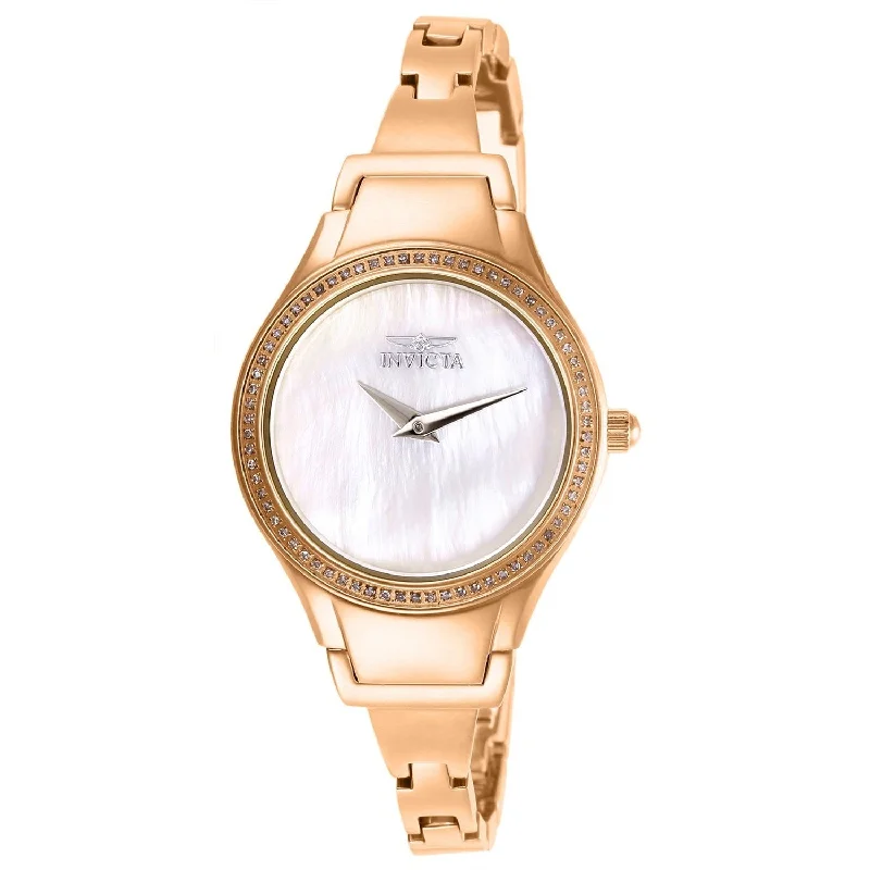 Oval gem watches-Invicta Women's 28506 Angel Rose-Tone Stainless Steel Watch