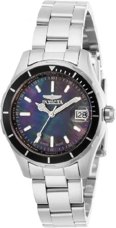 Matte finish watches-Invicta Women's 28643 Pro Diver Silver Watch