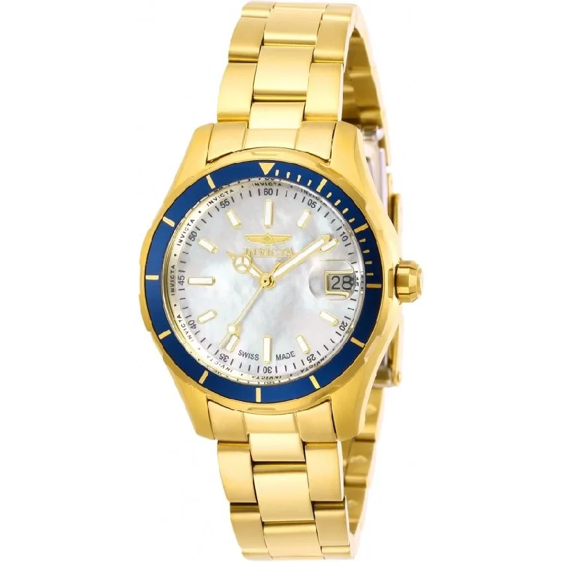 Mesh band watches-Invicta Women's 28646 Pro Diver Gold-Tone Stainless Steel Watch