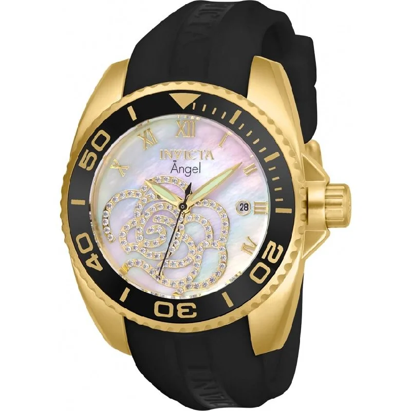 Vintage leather watches-Invicta Women's 28678 Pro Diver Invicta Connection Black Silicone Watch