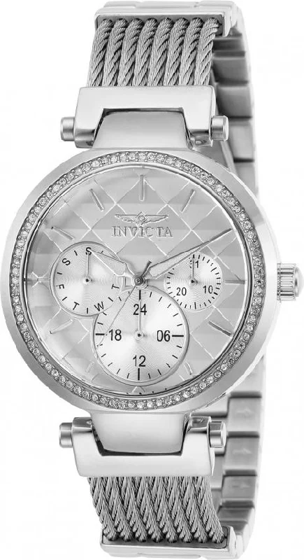 Sapphire dial watches-Invicta Women's 28915 Angel Silver Watch