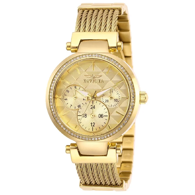 Slim metal watches-Invicta Women's 28918 Angel Gold-Tone Stainless Steel Watch