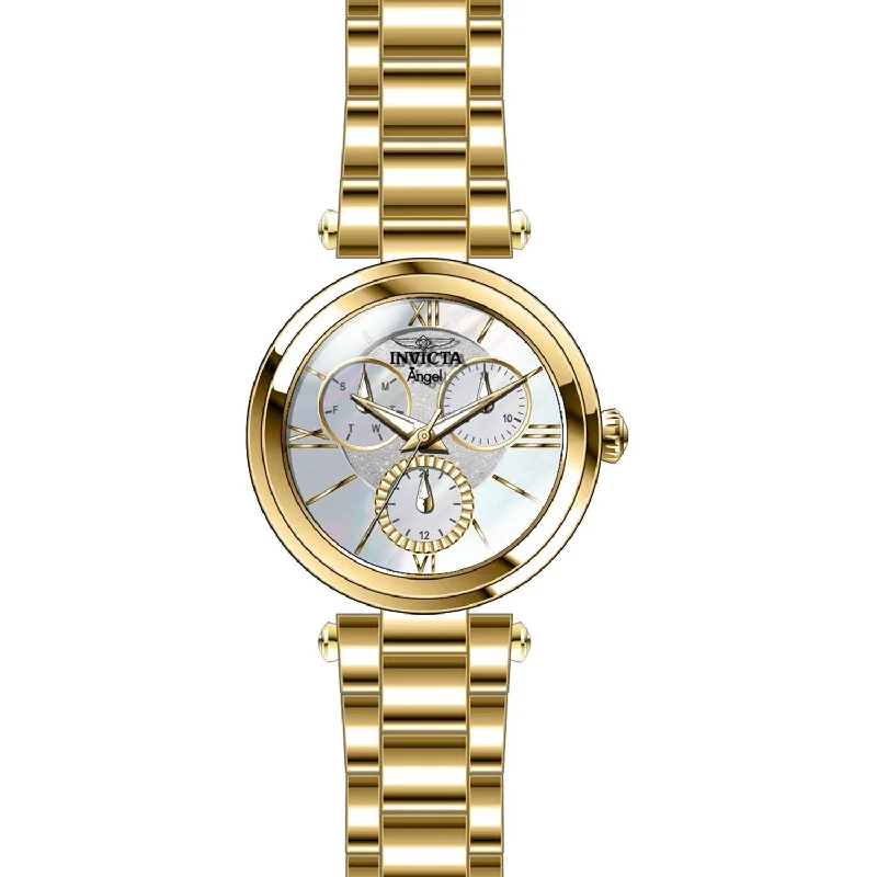 Mother-of-pearl watches-Invicta Women's 28939 Angel Gold-Tone Stainless Steel Watch