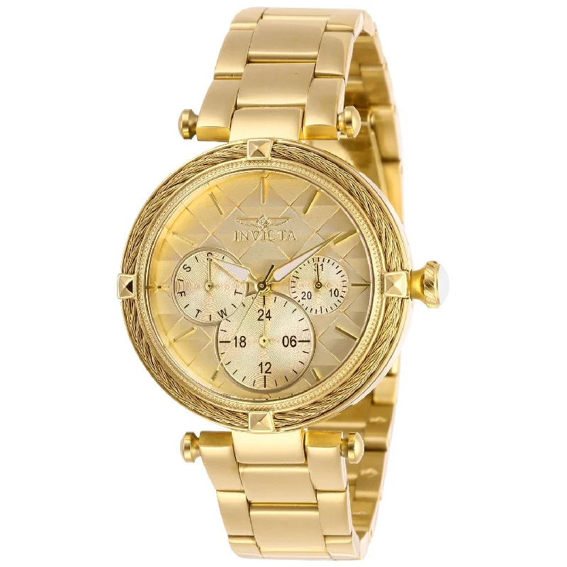 Gemstone accent watches-Invicta Women's 28957 Bolt Gold-Tone Stainless Steel Watch