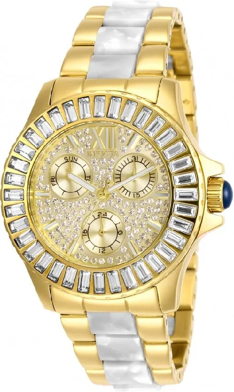 Casual leather watches-Invicta Women's 29104 Angel Two-Tone Silver Watch