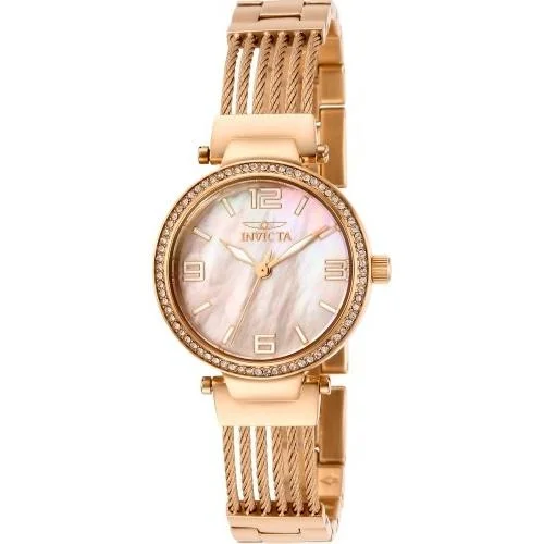 Patterned face watches-Invicta Women's 29144 Bolt Rose-Tone Stainless Steel Watch