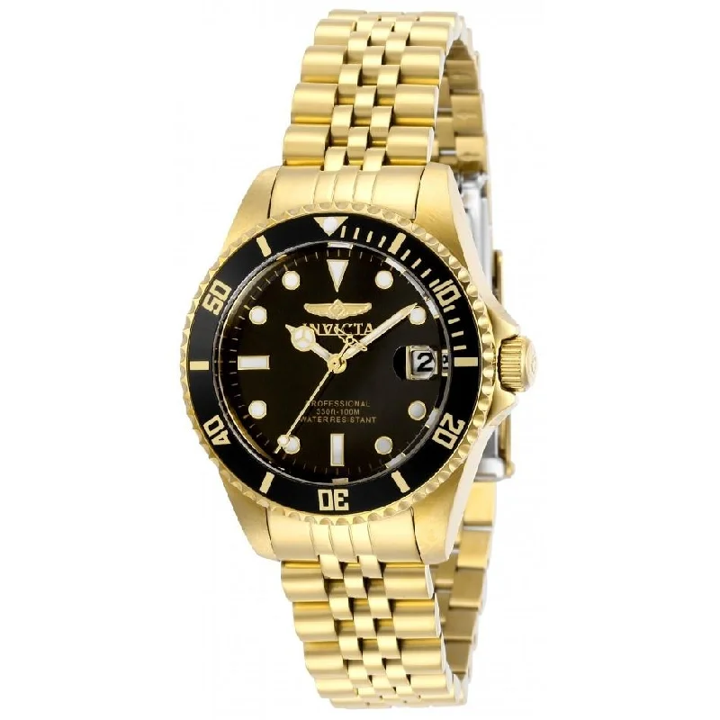 Crystal strap watches-Invicta Women's 29190 Pro Diver Gold-Tone Stainless Steel Watch