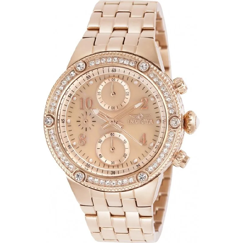 Retro analog watches-Invicta Women's 29528 Angel Rose-Tone Stainless Steel Watch