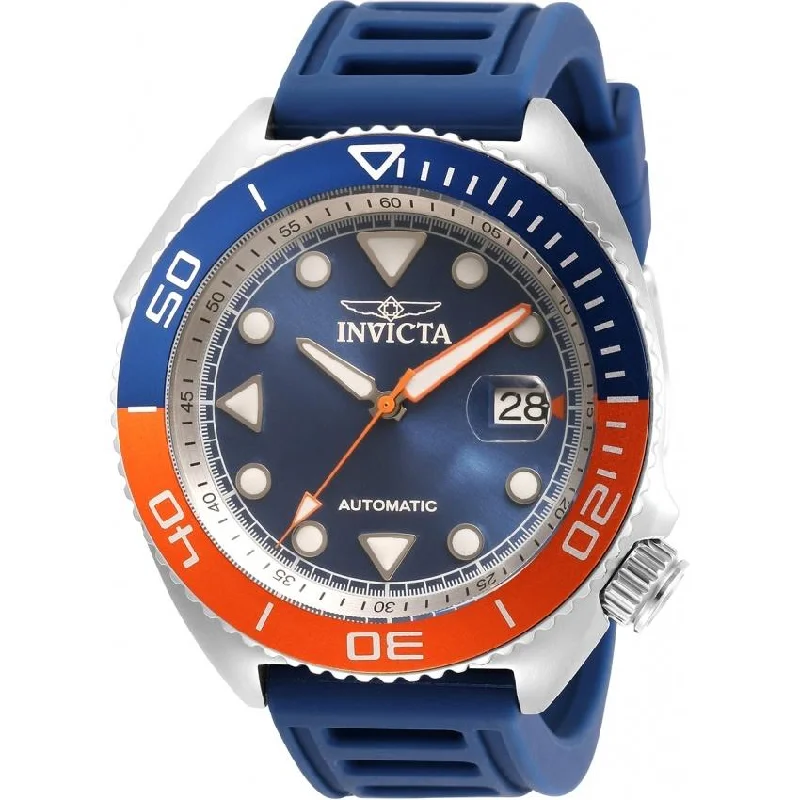 Crafted leather watches-Invicta Women's 30424 Pro Diver Automatic Blue Silicone Watch