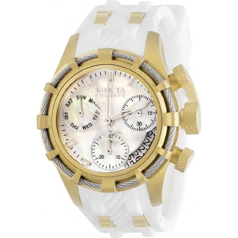 Rectangular strap watches-Invicta Women's 30531 Reserve Bolt White Silicone Watch