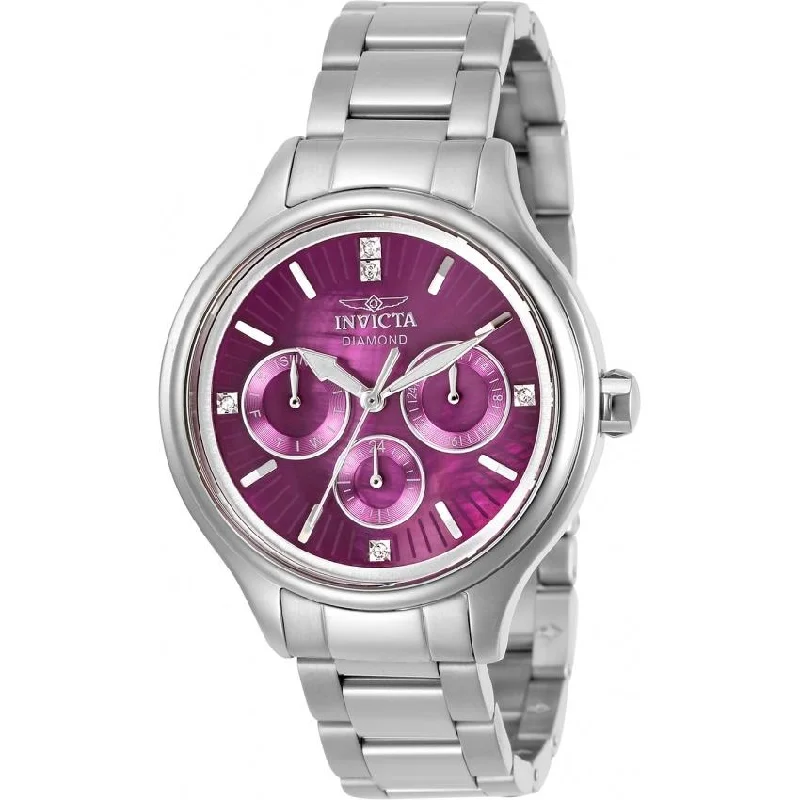 Gemstone accent watches-Invicta Women's 30957 Angel Stainless Steel Watch