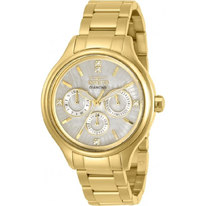 Classic leather watches-Invicta Women's 30959 Angel Gold-Tone Stainless Steel Watch