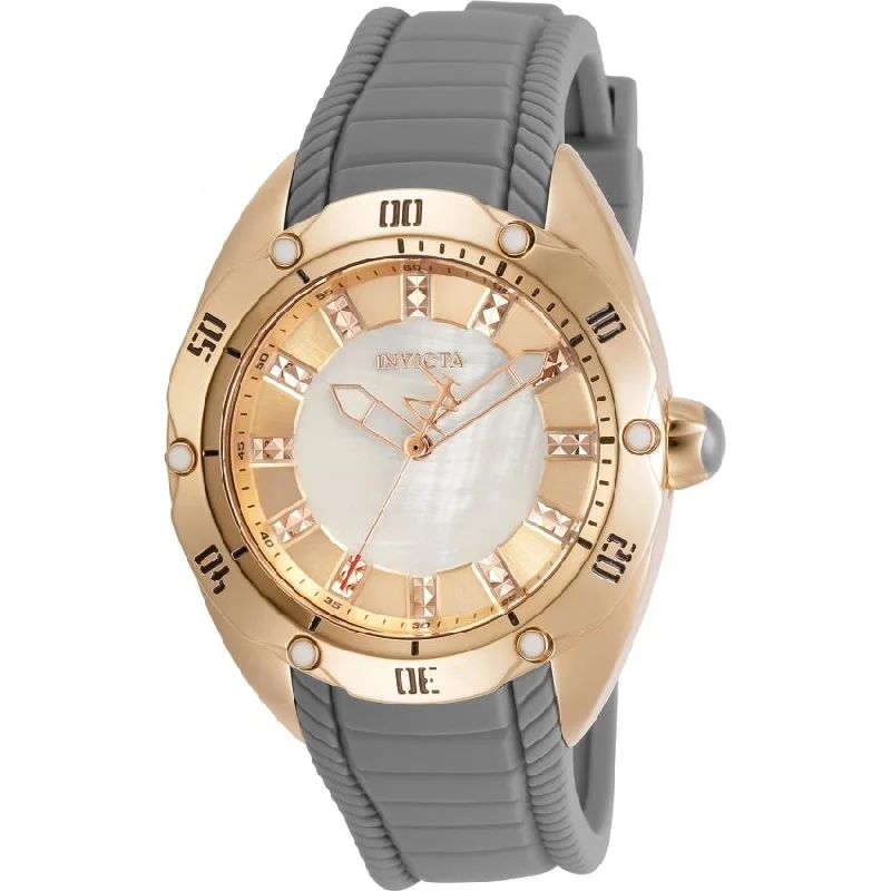 Stainless steel watches-Invicta Women's 30973 Venom Automatic Grey Silicone Watch