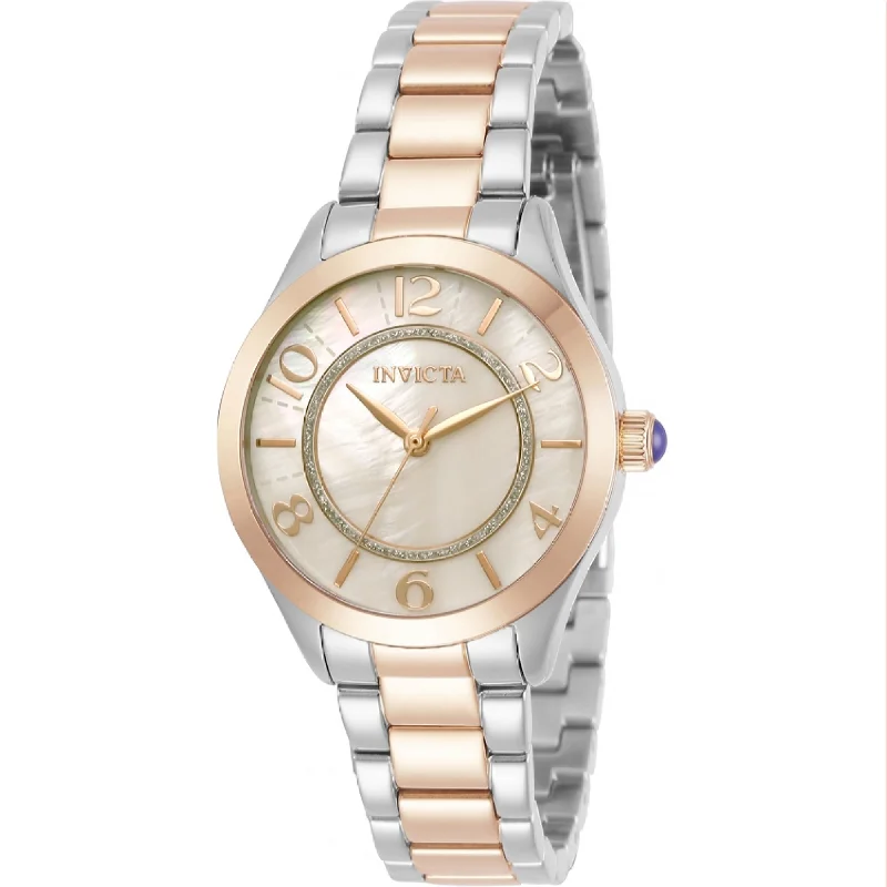 Artistic dial watches-Invicta Women's 31109 Angel Rose-Tone and Silver Stainless Steel Watch