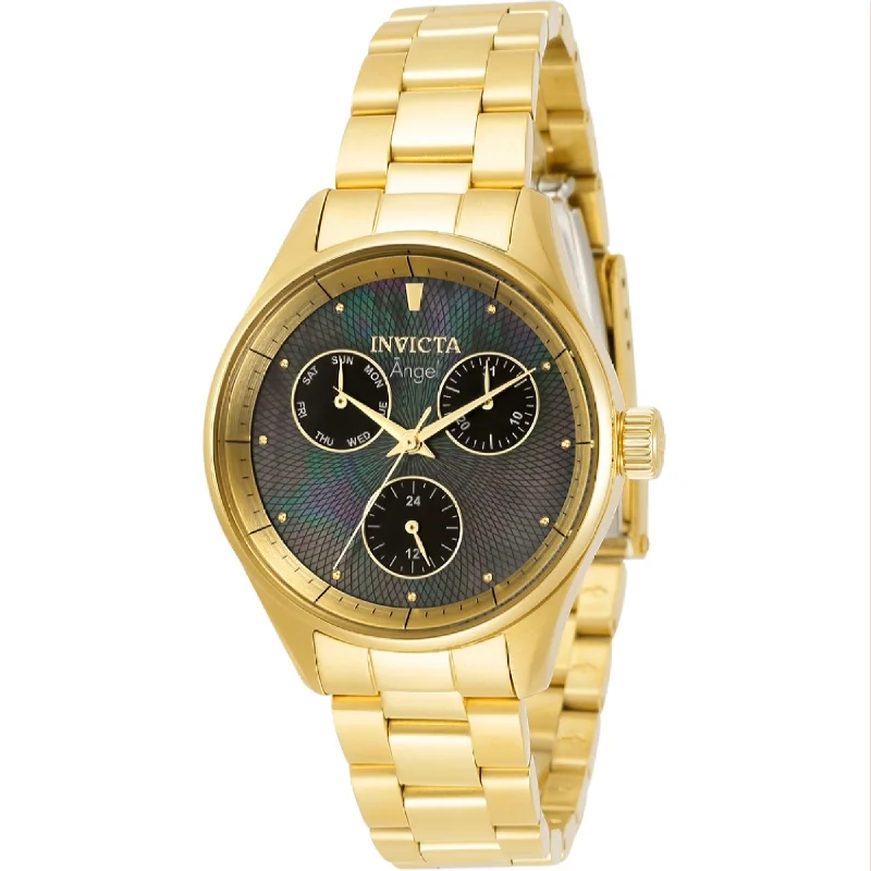 Casual leather watches-Invicta Women's 31363 Angel Gold-Tone Stainless Steel Watch