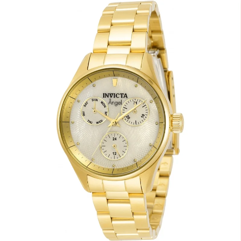 Petite quartz watches-Invicta Women's 31364 Angel Gold-Tone Stainless Steel Watch