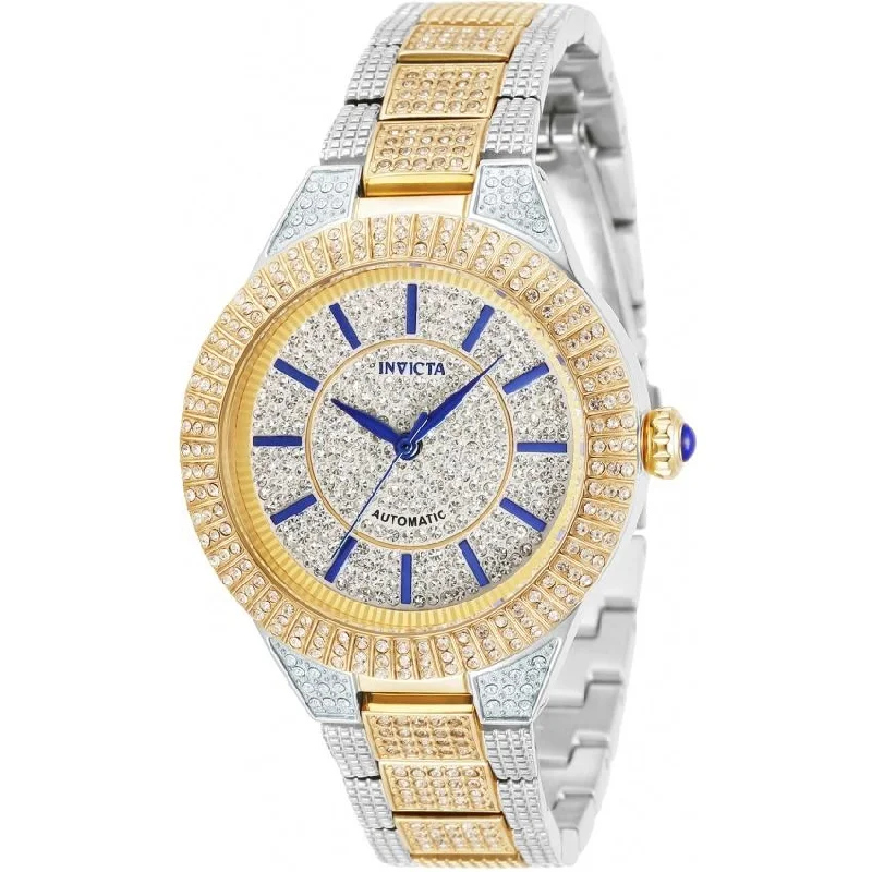 Bold bezel watches-Invicta Women's 31697 Specialty Automatic Gold-Tone and Silver Stainless Steel Watch