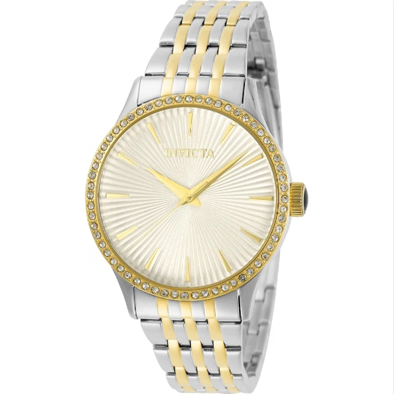 Classic slim watches-Invicta Women's 31950 Angel Gold-Tone and Silver Stainless Steel Watch