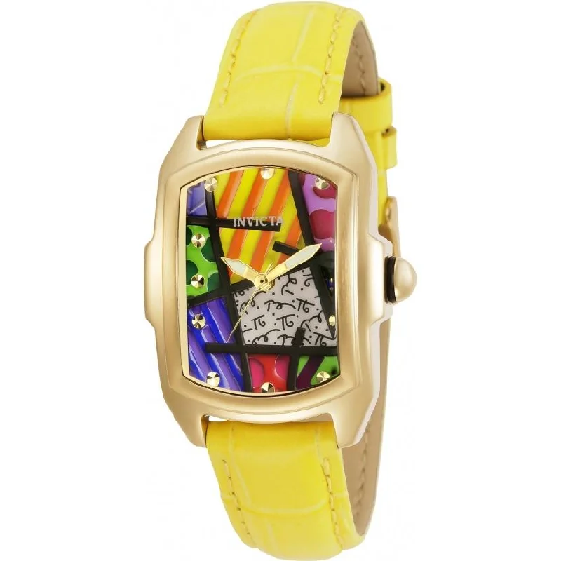 Crafted leather watches-Invicta Women's 32407 Britto Lupah Black Polyurethane Watch